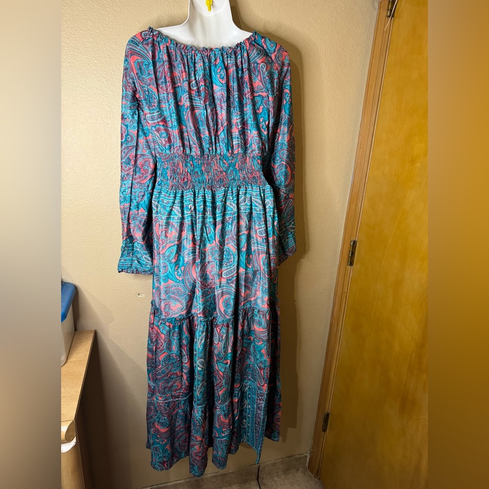 ❤️‍🔥HOT DEAL❤️‍🔥 Bohemian Paisley Print Long Sleeve Dress - Picture 12 of 13